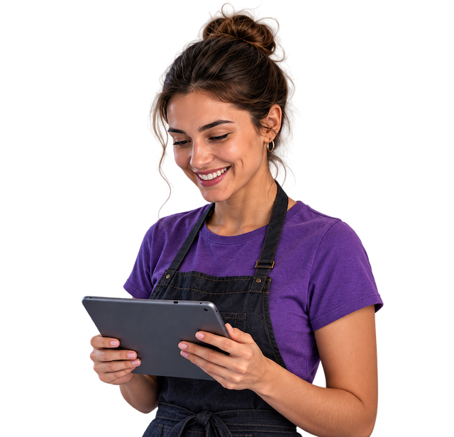 Mujer con tablet